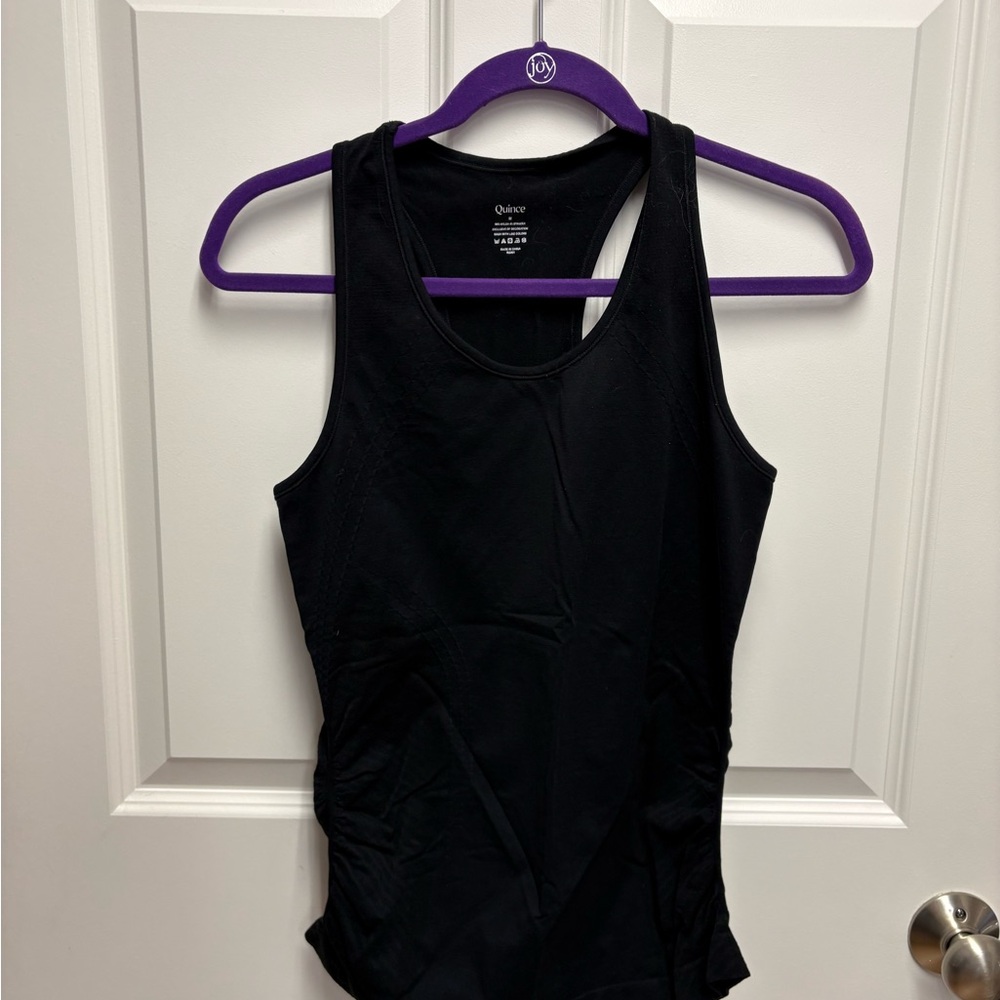 Quince Exercise Black Tank Top